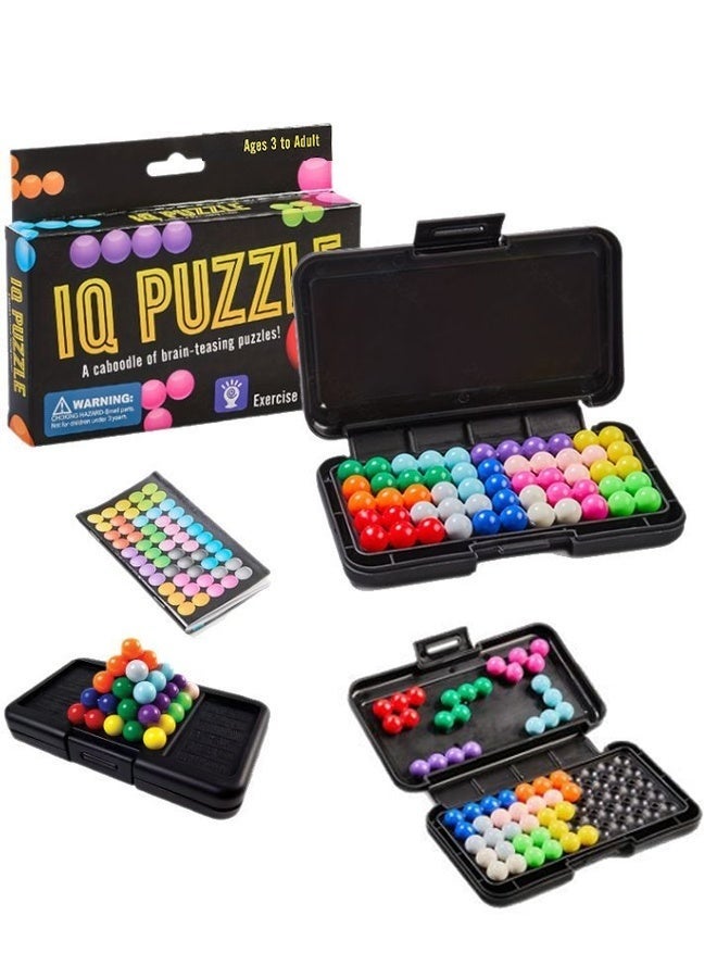 Educational 3D Brain IQ Puzzle Game - 200 Challenges 3D Logic Puzzles for Kids Ages 3+, Teens & Adults - Multi-Color Brain Teasers- STEM Learning Toy for Spatial Reasoning & Problem-Solving - Gift for Family Game Night - Image 1